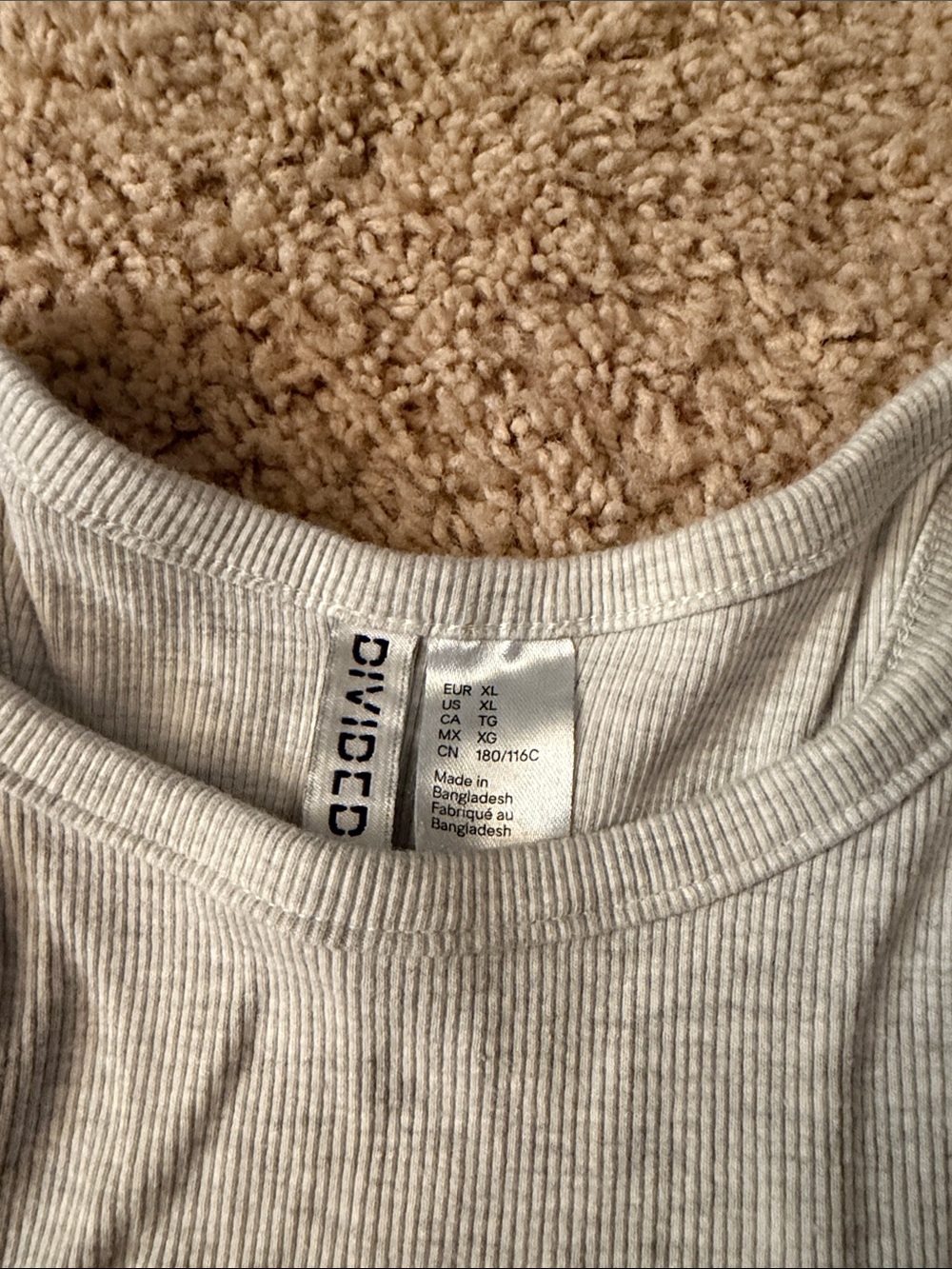 H&M Light Gray Ribbed High Neck Tank - Picture 2 of 2